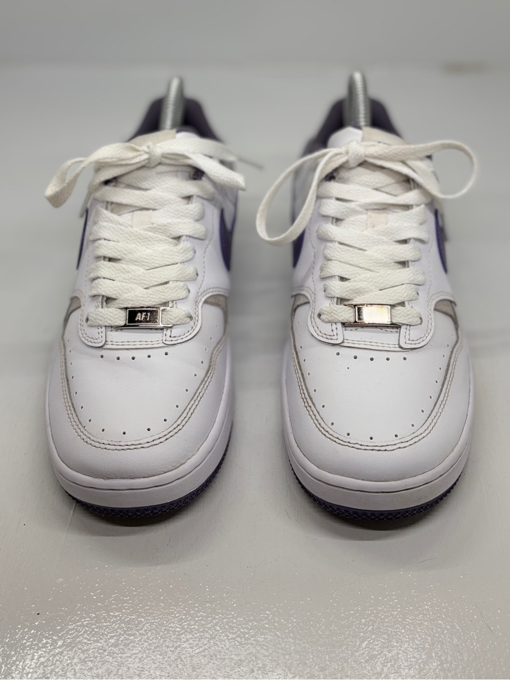 Nike Air Force 1 LV8 GS White Court Purple Sneakers Youth 8Y Women’s 9.5 - Picture 7 of 13
